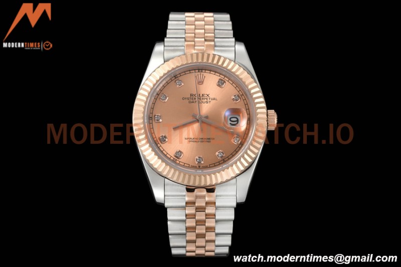 Rolex - Datejust 126331 41mm Jub Flt RG/SS Champ/Dia GDF MY8215