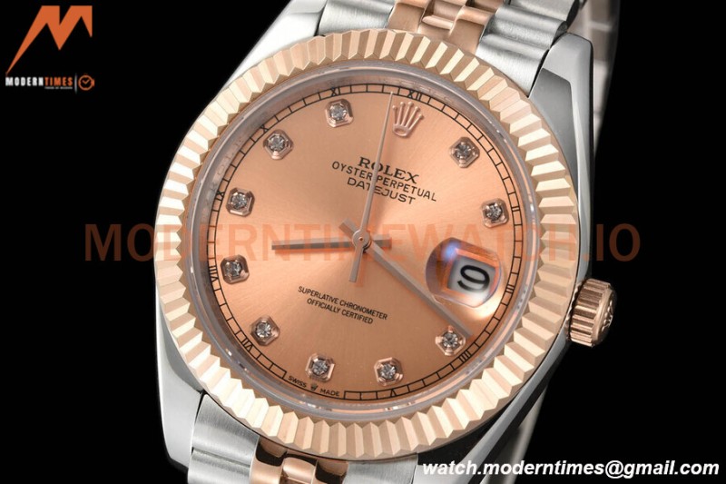 Rolex - Datejust 126331 41mm Jub Flt RG/SS Champ/Dia GDF MY8215