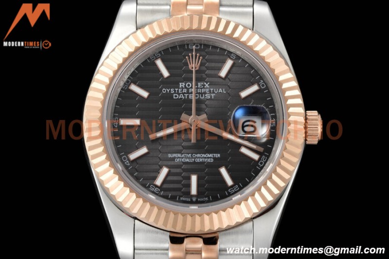 Rolex - Datejust 126331 41mm Jub Flt RG/SS Grey/Stk GDF MY8215