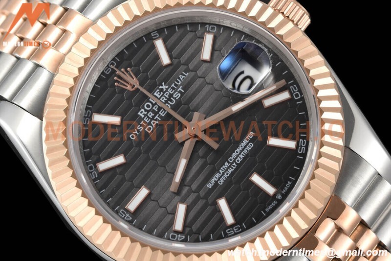Rolex - Datejust 126331 41mm Jub Flt RG/SS Grey/Stk GDF MY8215