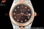 Rolex - Datejust 126331 41mm Jub Flt RG/SS Brown/Dia GDF MY8215