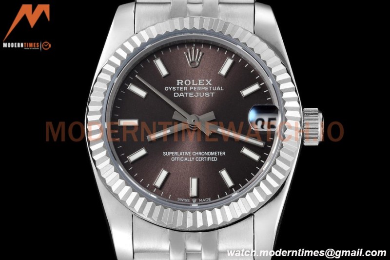 Rolex - Datejust Ladies 278274 31mm Jub Flt SS/SS Grey/Stk GDF MY8215