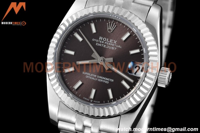 Rolex - Datejust Ladies 278274 31mm Jub Flt SS/SS Grey/Stk GDF MY8215