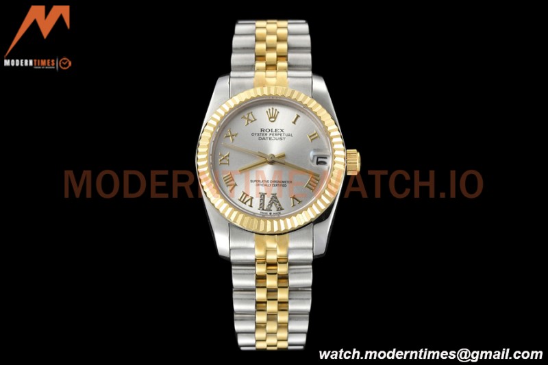 Rolex - Datejust Ladies 278273 31mm Jub Flt YG/SS Silv/Rmn GDF MY8215