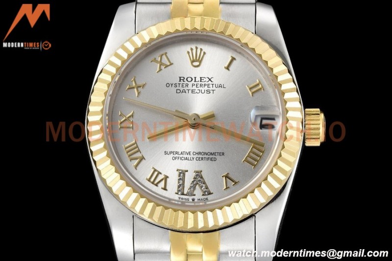 Rolex - Datejust Ladies 278273 31mm Jub Flt YG/SS Silv/Rmn GDF MY8215