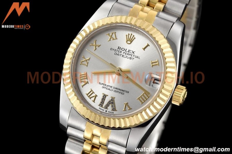 Rolex - Datejust Ladies 278273 31mm Jub Flt YG/SS Silv/Rmn GDF MY8215