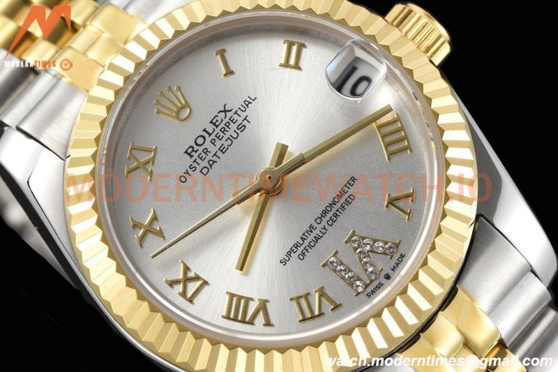 Rolex - Datejust Ladies 278273 31mm Jub Flt YG/SS Silv/Rmn GDF MY8215