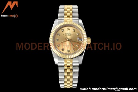 Rolex - Datejust Ladies 278273 31mm Jub Flt YG/SS Gold/Dia GDF MY8215