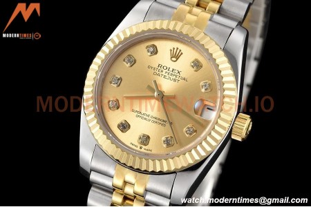 Rolex - Datejust Ladies 278273 31mm Jub Flt YG/SS Gold/Dia GDF MY8215