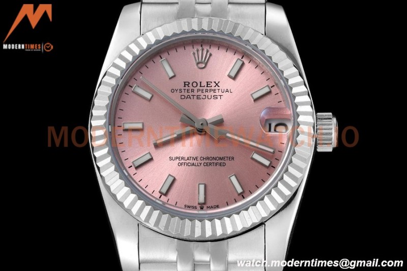 Rolex - Datejust Ladies 278274 31mm Jub Flt SS/SS Pink/Stk GDF MY8215