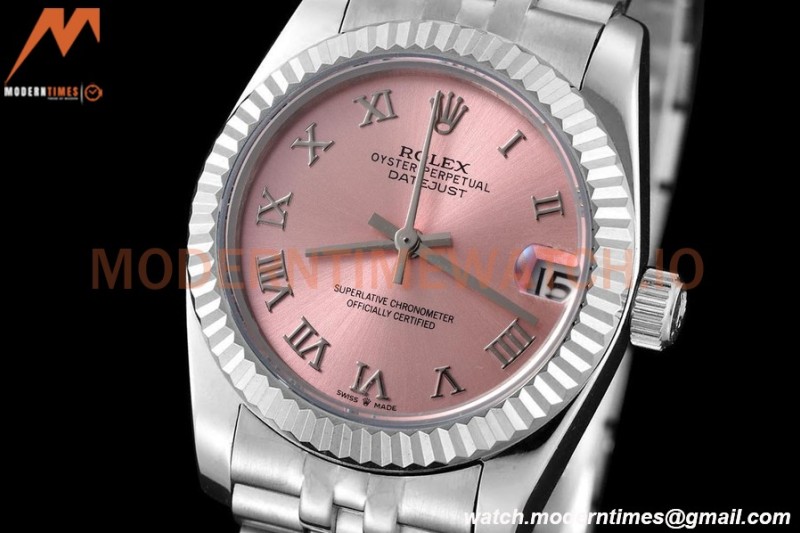 Rolex - Datejust Ladies 278274 31mm Jub Flt SS/SS Pink/Rmn GDF MY8215