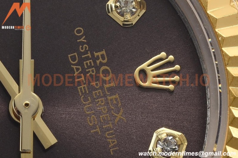 Rolex - Datejust Ladies 278273 31mm Jub Flt YG/SS Brown/Dia GDF MY8215
