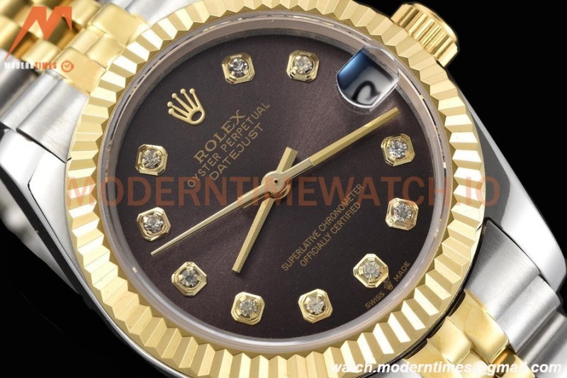 Rolex - Datejust Ladies 278273 31mm Jub Flt YG/SS Brown/Dia GDF MY8215