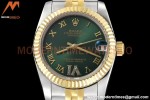 Rolex - Datejust Ladies 278273 31mm Jub Flt YG/SS Green/Rmn GDF MY8215