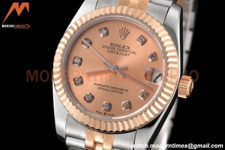 Rolex - Datejust Ladies 278271 31mm Jub Flt RG/SS Champ/Dia GDF MY8215
