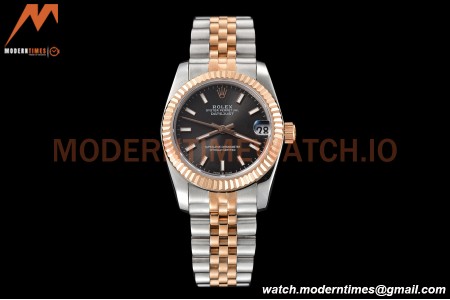 Rolex - Datejust Ladies 278271 31mm Jub Flt RG/SS Grey/Stk GDF MY8215