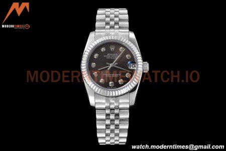 Rolex - Datejust Ladies 278274 31mm Jub Flt SS/SS Grey/Dia GDF MY8215