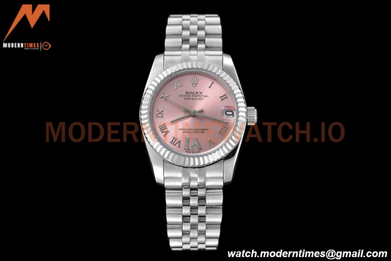 Rolex - Datejust Ladies 278274 31mm Jub Flt SS/SS Pink/Rmn/Dia GDF MY8215