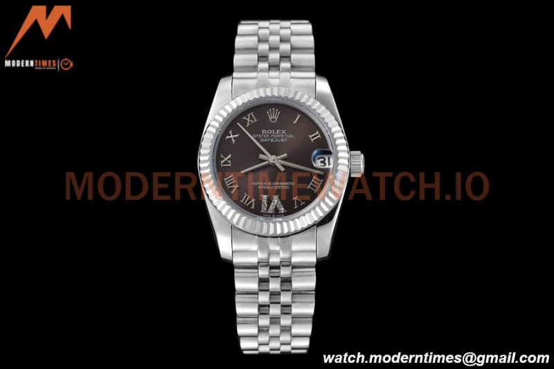 Rolex - Datejust Ladies 278274 31mm Jub Flt SS/SS Grey/Rmn/Dia GDF MY8215