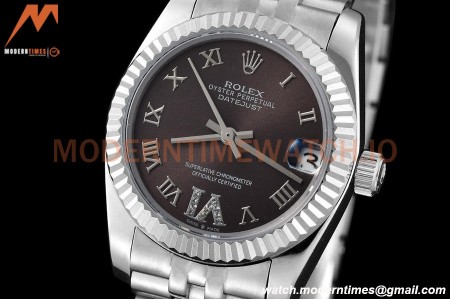 Rolex - Datejust Ladies 278274 31mm Jub Flt SS/SS Grey/Rmn/Dia GDF MY8215