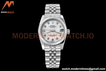 Rolex - Datejust Ladies 278274 31mm Jub Flt SS/SS White Mop/Dia GDF MY8215
