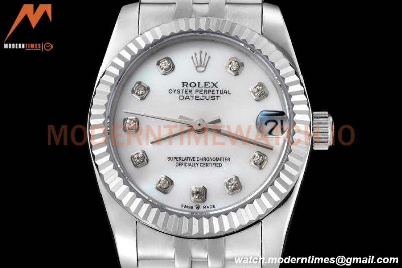 Rolex - Datejust Ladies 278274 31mm Jub Flt SS/SS White Mop/Dia GDF MY8215
