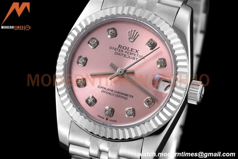 Rolex - Datejust Ladies 278274 31mm Jub Flt SS/SS Pink/Dia GDF MY8215