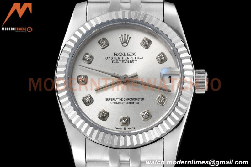 Rolex - Datejust Ladies 278274 31mm Jub Flt SS/SS Silv/Dia GDF MY8215