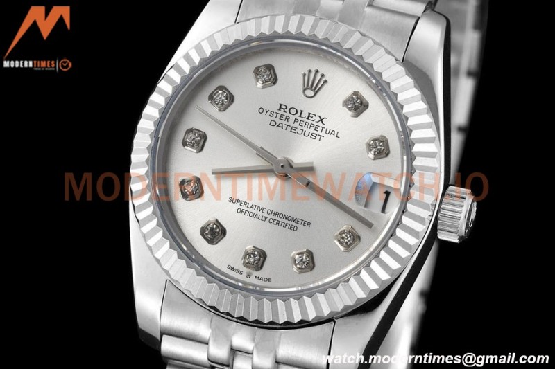 Rolex - Datejust Ladies 278274 31mm Jub Flt SS/SS Silv/Dia GDF MY8215