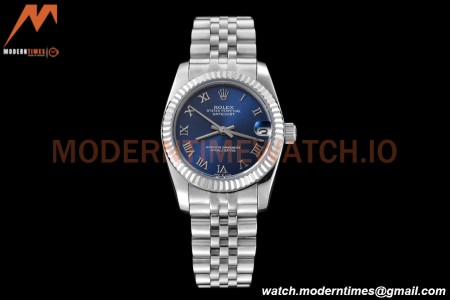 Rolex - Datejust Ladies 278274 31mm Jub Flt SS/SS Blue/Rmn GDF MY8215