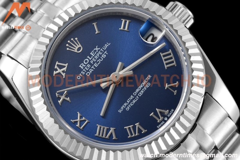 Rolex - Datejust Ladies 278274 31mm Jub Flt SS/SS Blue/Rmn GDF MY8215