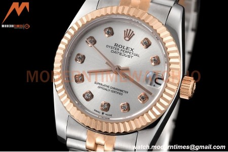 Rolex - Datejust Ladies 278271 31mm Jub Flt RG/SS Silv/Dia GDF MY8215