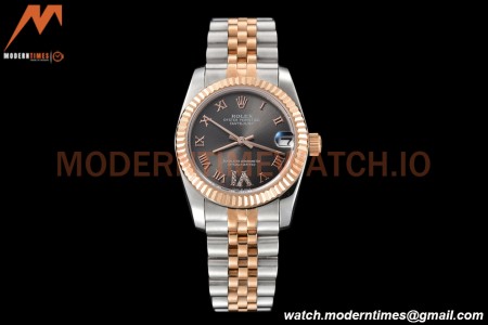 Rolex - Datejust Ladies 278271 31mm Jub Flt RG/SS Grey/Rmn GDF MY8215
