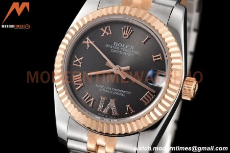 Rolex - Datejust Ladies 278271 31mm Jub Flt RG/SS Grey/Rmn GDF MY8215