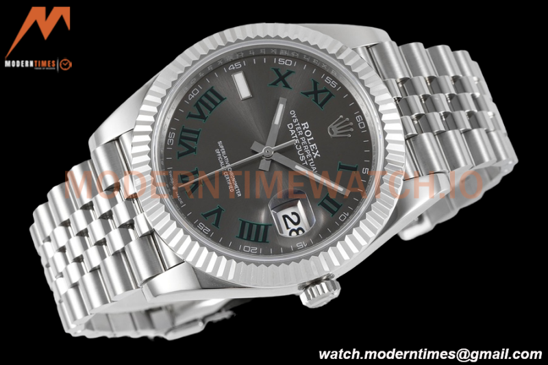 Rolex - Datejust 126334 41mm Wimbledon Jub Flt 904L SS/SS Grey/Rmn ZF A2824