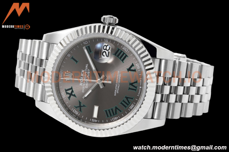 Rolex - Datejust 126334 41mm Wimbledon Jub Flt 904L SS/SS Grey/Rmn ZF A2824