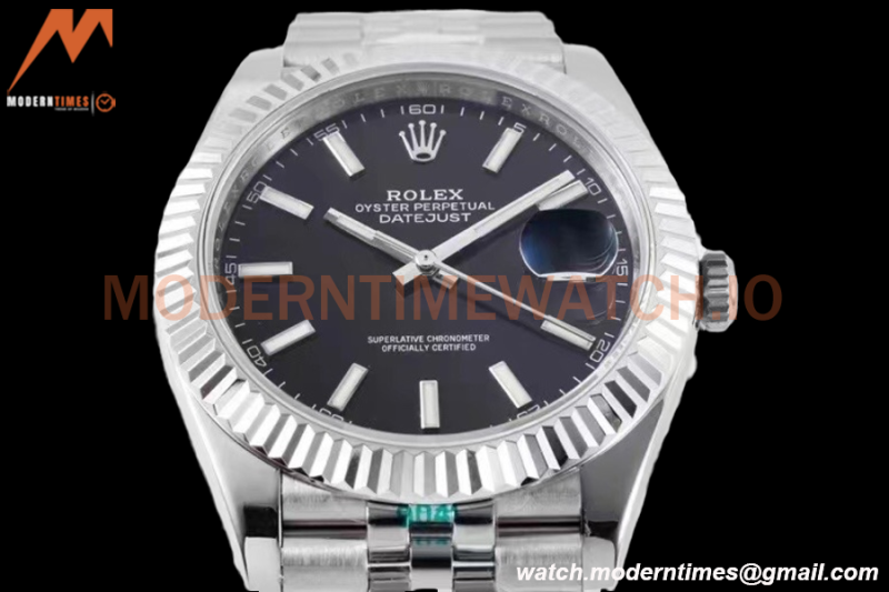 Rolex - Datejust 126334 41mm Jub Flt 904L SS/SS Blk/Stk ZF A2824