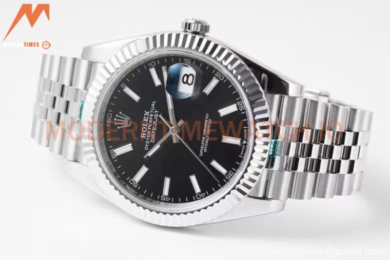 Rolex - Datejust 126334 41mm Jub Flt 904L SS/SS Blk/Stk ZF A2824