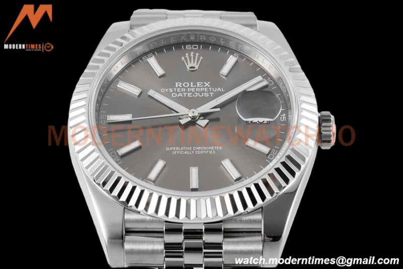 Rolex - Datejust 126334 41mm Jub Flt 904L SS/SS Grey/Stk ZF A2824