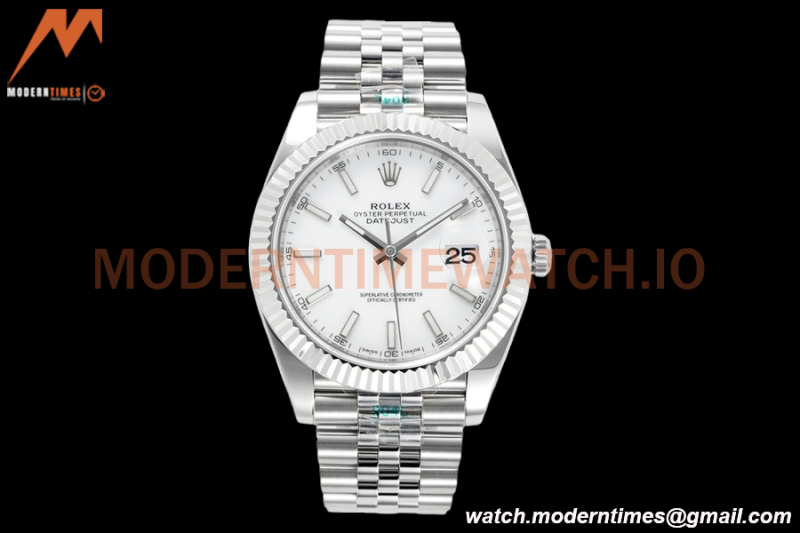 Rolex - Datejust 126334 41mm Jub Flt 904L SS/SS Wht/Stk ZF A2824