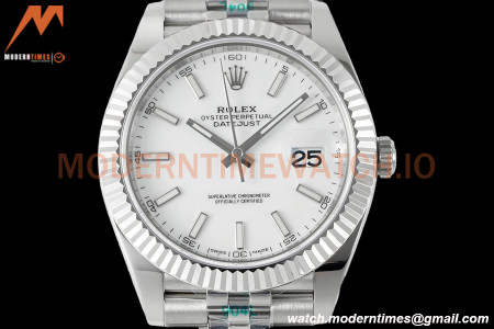 Rolex - Datejust 126334 41mm Jub Flt 904L SS/SS Wht/Stk ZF A2824
