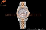 Rolex - Datejust Ladies 278381 31mm Jub Dia RG/SS Silver F-Motif GDF MY8215