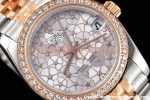 Rolex - Datejust Ladies 278381 31mm Jub Dia RG/SS Silver F-Motif GDF MY8215