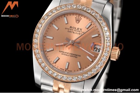 Rolex - Datejust Ladies 278381 31mm Jub Dia RG/SS Champ/Stk GDF MY8215