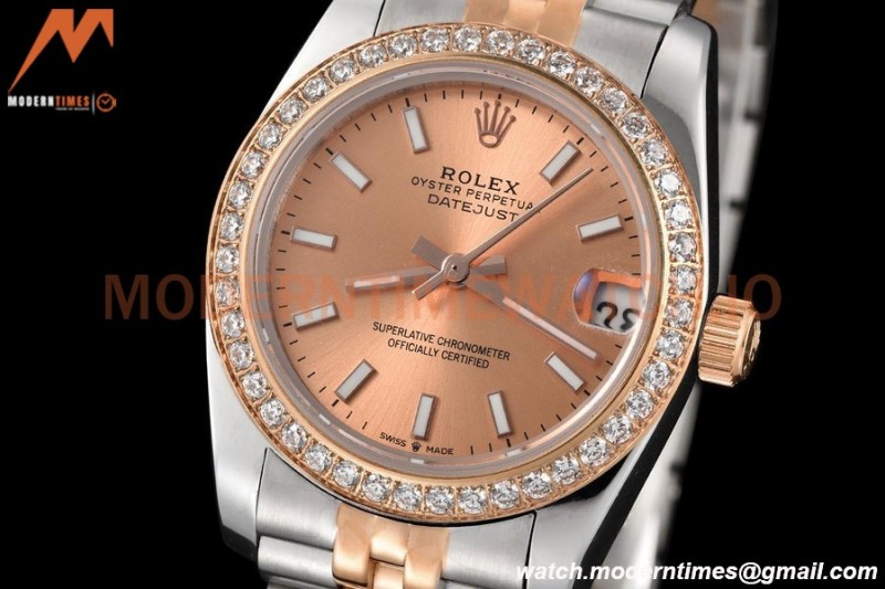 Rolex - Datejust Ladies 278381 31mm Jub Dia RG/SS Champ/Stk GDF MY8215