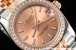 Rolex - Datejust Ladies 278381 31mm Jub Dia RG/SS Champ/Stk GDF MY8215