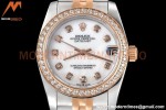Rolex - Datejust Ladies 278381 31mm Jub Dia RG/SS W-Mop/Dia GDF MY8215