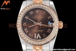 Rolex - Datejust Ladies 278381 31mm Jub Dia RG/SS Brn/Rmn GDF MY8215