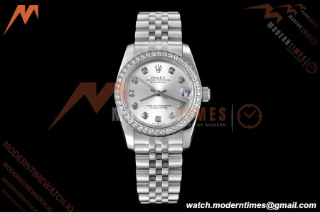 Rolex - Datejust Ladies 278384 31mm Jub Dia SS/SS Silv/Dia GDF MY8215