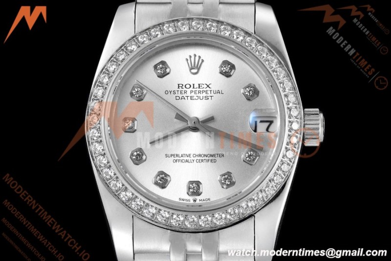 Rolex - Datejust Ladies 278384 31mm Jub Dia SS/SS Silv/Dia GDF MY8215